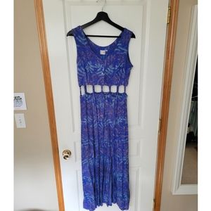 Lavender and blue cotton summer dress. Size small.